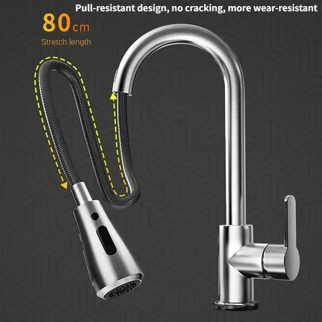 Mitigeur cuisine inox brossé bec haut escamotable… – vue 3