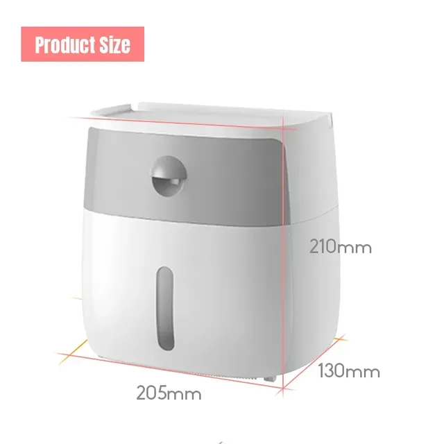 Distributeur mural papier toilette fermé plastique blanc… – vue 2