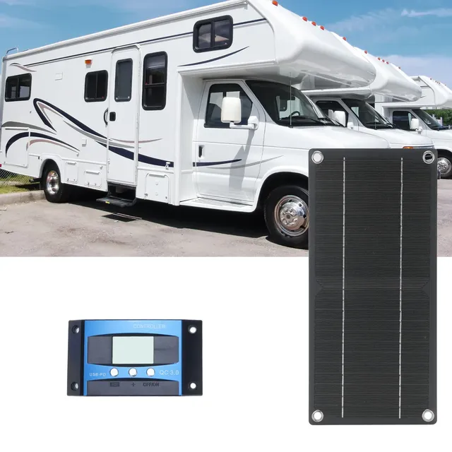 Kit panneau solaire monocristallin noir fin œillets…