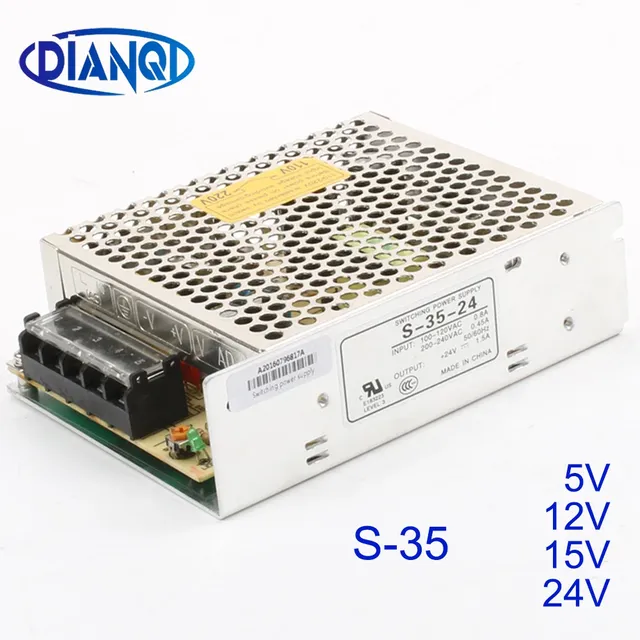 Alimentation S-35w 5 V 12 V 15 V 24 V 0-7A ac à dc…
