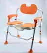 Chaise douche pliante aluminium plastique orange… – vue 2