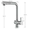 Robinet de cuisine extractible noir en Nickel – vue 5