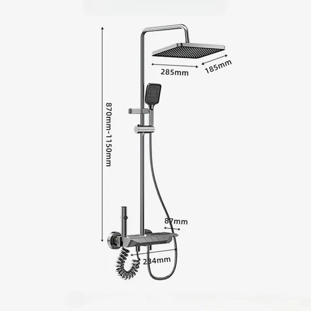 Système de douche à sortie d'eau à quatre voies – vue 6