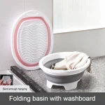 Seau de lavage pliable, planche à linge, sous-vêtements, chaussettes, lavabo, planche à laver, salle de bain, gommage, nettoyage pour la maison, l&rsquo;école, le dortoir