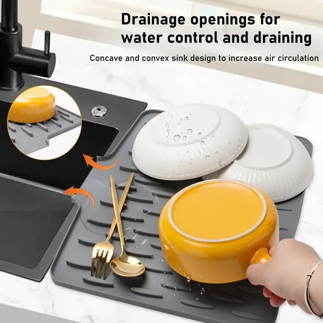 Tapis de vidange pour évier de cuisine et comptoir en… – vue 6
