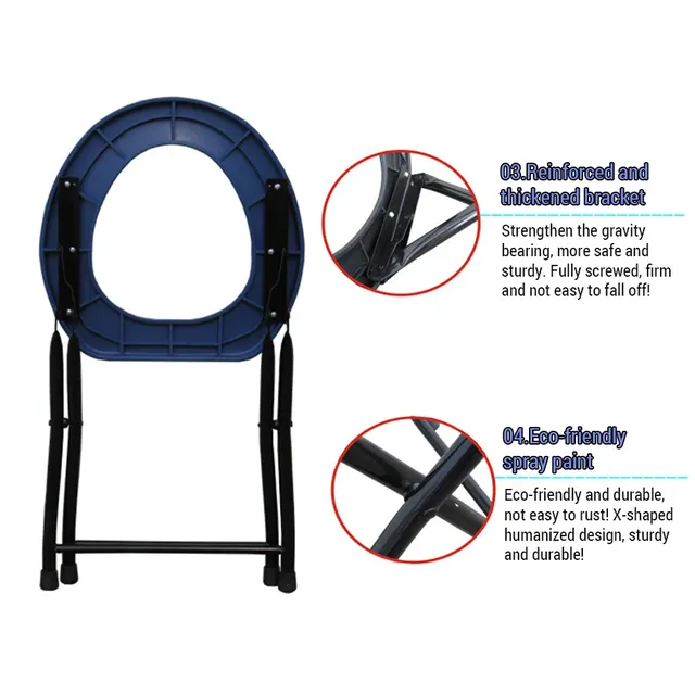 Siège toilette pliant portable camping voyage… – vue 4