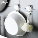 Crochet de lavabo mural Double couche, support de rangement adhésif sans poinçon pour lavabo, gain de place, crochet de rangement universel pour la maison