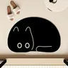 Tapis de bain à séchage rapide chat noir – vue 6