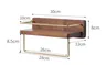 Porteserviettes noyer métal inox acier mural étagère… – vue 4