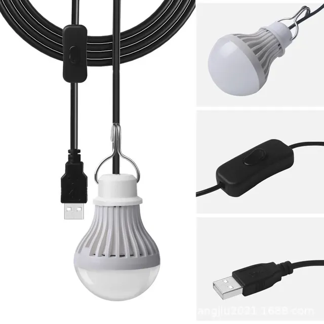 Lampe camping portable LED USB cordon long 2m5… – vue 3