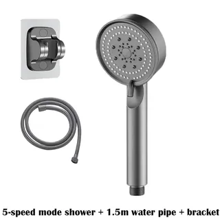 Pommeau de douche économie d'eau noir 5 modes douche haute pression…