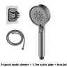 Pommeau de douche économie d'eau noir 5…