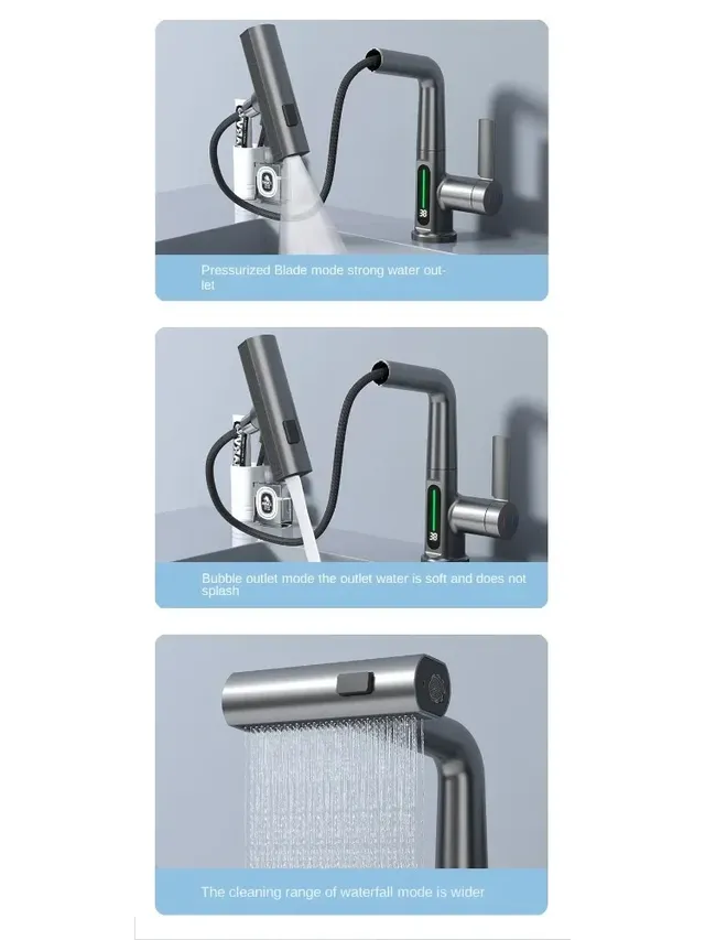 Mitigeur cuisine bec coudé haut monocommande inoxydable… – vue 4
