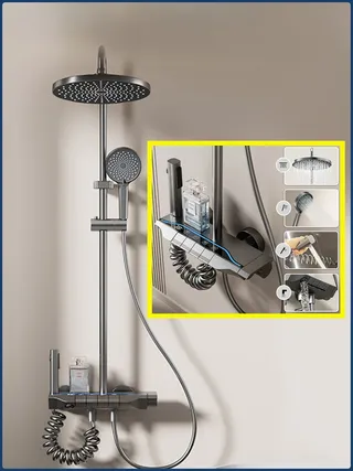 Système de douche à sortie d'eau à quatre voies