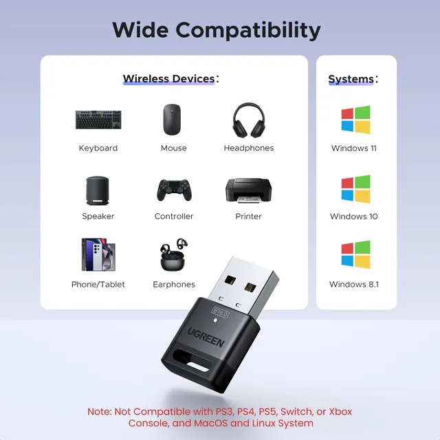UGREEN Adaptateur Bluetooth USB – vue 4
