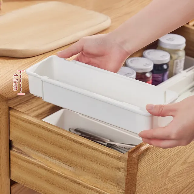 Organisateur tiroir extensible plastique blanc réglable… – vue 5