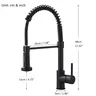 Robinet de cuisine extractible noir mat – vue 4