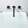Robinet de lavabo de salle de bains dissimulé doré brossé – vue 6