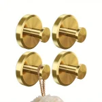 Crochets à ventouse dorés – Installation facile à l&rsquo;eau pour la douche, la salle de bain, la cuisine et plus encore – Peut contenir jusqu&rsquo;à 15 lb – Parfait pour les serviettes