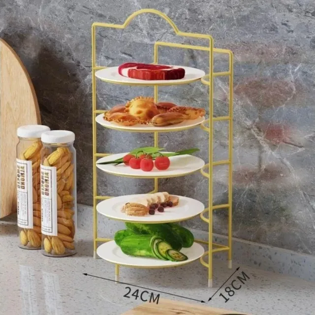 Étagère de rangement de cuisine multicouche en métal – vue 4