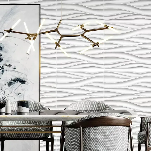Panneaux muraux ondulés tridimensionnels 30x30cm – vue 4