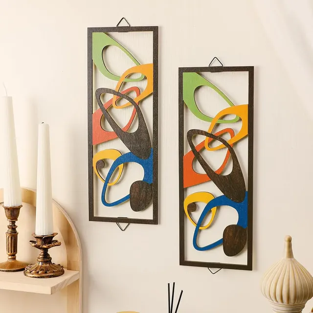 2 pièces 40cm décor moderne élégance acents muraux bois…