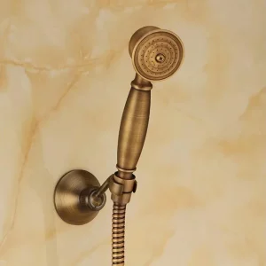 Pomme de douche en Bronze Antique, classique, pour téléphone, acier inoxydable, tuyau de plomberie, support de douche en laiton, 1.5M