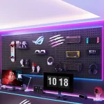 Panneau mural pour panneau perforé, panneau mural pour panneau perforé, affichage de montage, kit de panneau perforé bricolage, panneau de stockage d&rsquo;outils, T1 HOKitchen