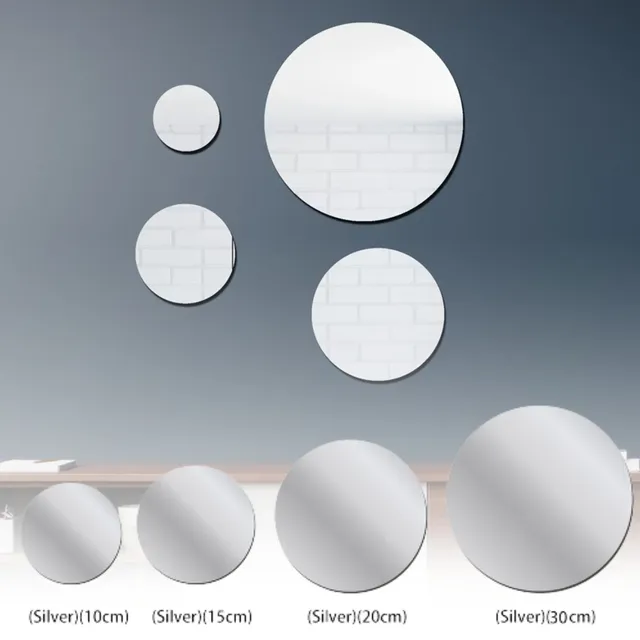 Autocollant miroir rond auto-adhésif 10 à 30CM