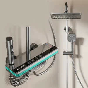 Système de douche HOShower haut de gamme avec affichage numérique intelligent de la température légère, ensemble complet, centre commercial chaud et froid