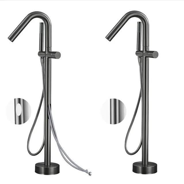Robinet baignoire autoportant pied noir mat laiton… – vue 3