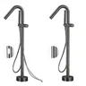 Robinet baignoire autoportant pied noir mat laiton… – vue 3