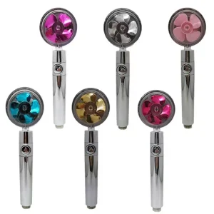 Pommeau de douche à hélice pour salle de bain, nouveau Design, haute pression, économie d’eau avec bouton réglable, filtre intégré, pomme de douche à main Pommeau de douche à hélice pour salle de bain, nouveau Design, haute pression, économie d’eau avec bouton réglable, filtre intégré, pomme de douche à main