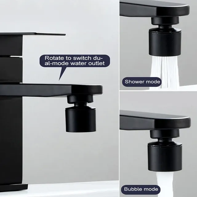 Buse de robinet de lavabo à 2 modes en laiton – vue 4