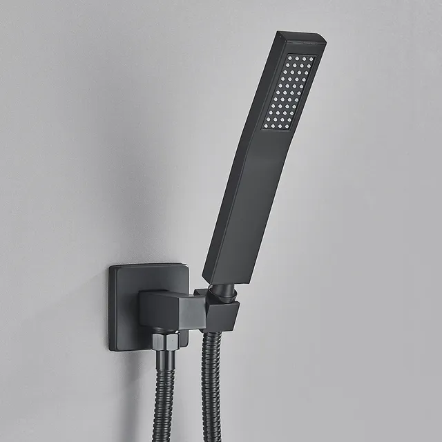 Pommeau de douche à main noir mat – vue 3
