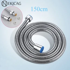 HOAnti-twist-Tuyau de douche flexible en acier inoxydable, tuyau d’eau de douche en chrome, 256 noir, dégradbrossé, or, 150cm HOAnti-twist-Tuyau de douche flexible en acier inoxydable, tuyau d’eau de douche en chrome, 256 noir, dégradbrossé, or, 150cm
