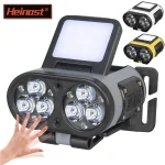 Lampe frontale LED avec capteur intelligent, lampe de poche Rechargeable avec affichage de puissance, pour l&rsquo;équitation, la pêche, le Camping et l&rsquo;extérieur, TPYE-C