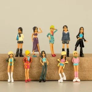 Figurines de belles filles en PVC, ornements de maison mignons de dessin animé, modèle de scène de fille, accessoires de scène, personnage 3D, figurine d&rsquo;action de fille