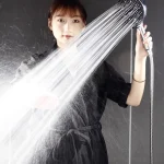 Pommeau de douche à main, 7 Modes, 15CM, Massage à haute pluie, buse de pulvérisation de bain, pomme de douche avec ensemble de tuyaux, accessoires de salle de bains, nouveauté