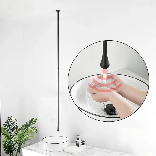 Robinet de lavabo à capteur noir intelligent – vue 2