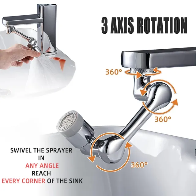 Universel 1080 ° Robinet d'extension de bras robotique… – vue 2