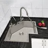 Éviers de cuisine d'angle en acier inoxydable en forme… – vue 2