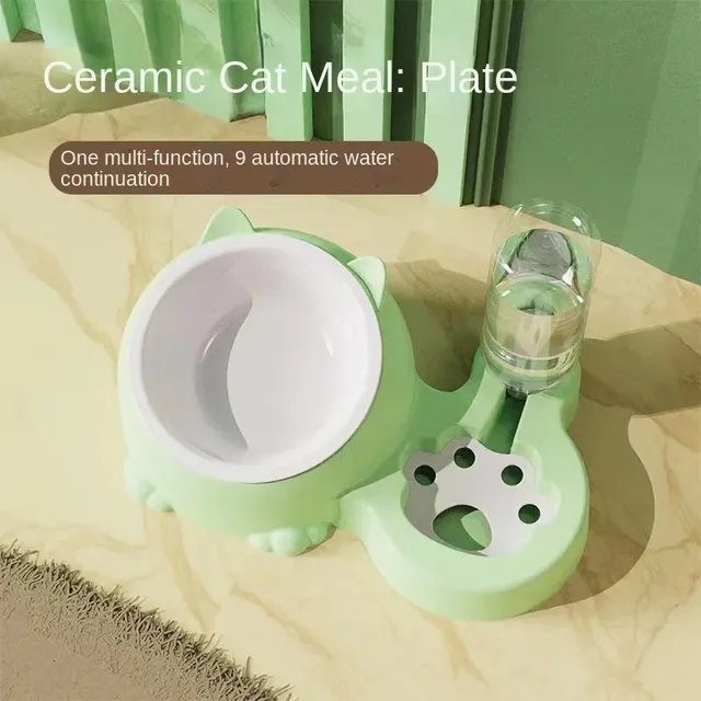 Double bol en céramique pour chat – vue 3