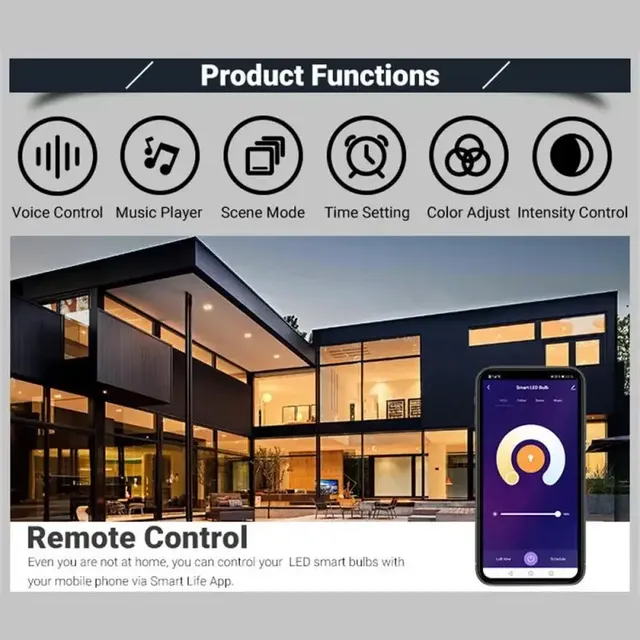 Tuya-Ampoule LED intelligente Zigbee – vue 2
