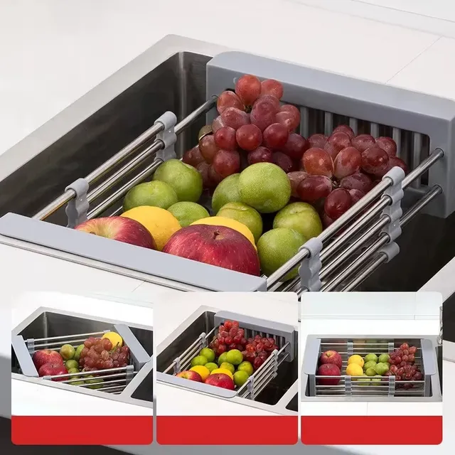 Égouttoir d'évier de cuisine en acier inoxydable – vue 2