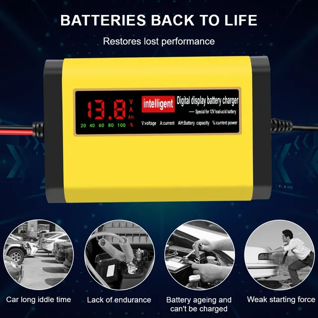 Chargeur batterie voiture 12V 2A intelligent LCD… – vue 3