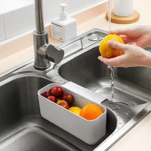 Étagère d&rsquo;évier de cuisine, égouttoir, panier, organisateur d&rsquo;accessoires de cuisine pour vaisselle, éponge propre, support de rangement de fruits multifonctionnel