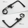 Robinet d'évier de cuisine tactile noir mat – vue 3