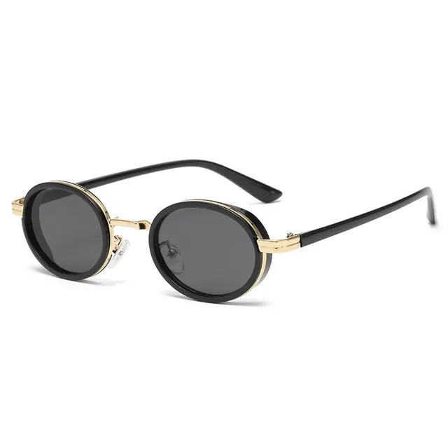 Lunettes de soleil ovales à monture métallique pour… – vue 2
