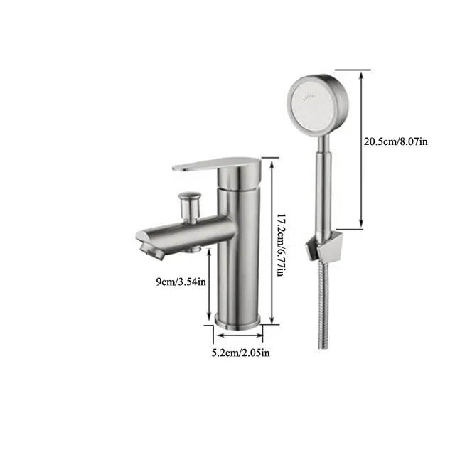 Robinet de lavabo de salle de bains en acier inoxydable – vue 7